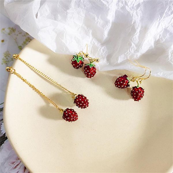 dangle & chandelier 2021 fashion korean explosion jewelry cute strawberry earrings creative temperament simple fruit tassel summer wild long, Silver
dangle & chandelier 2021 fashion korean explosion jewelry cute strawberry earrings creative temperament simple fruit tassel summer wild long, Silver