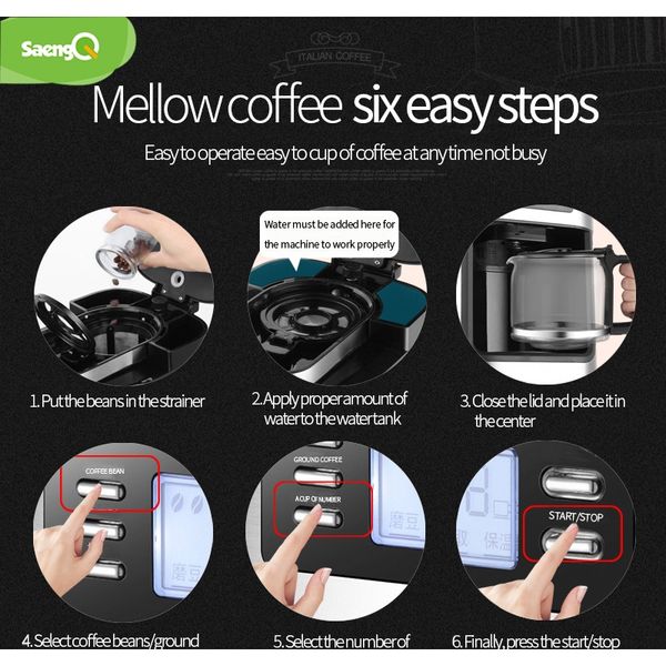 saengq electric coffee machine coffee grinder express electric foam coffee maker kitchen appliances 1200ml machine f wmthtk
saengq electric coffee machine coffee grinder express electric foam coffee maker kitchen appliances 1200ml machine f wmthtk