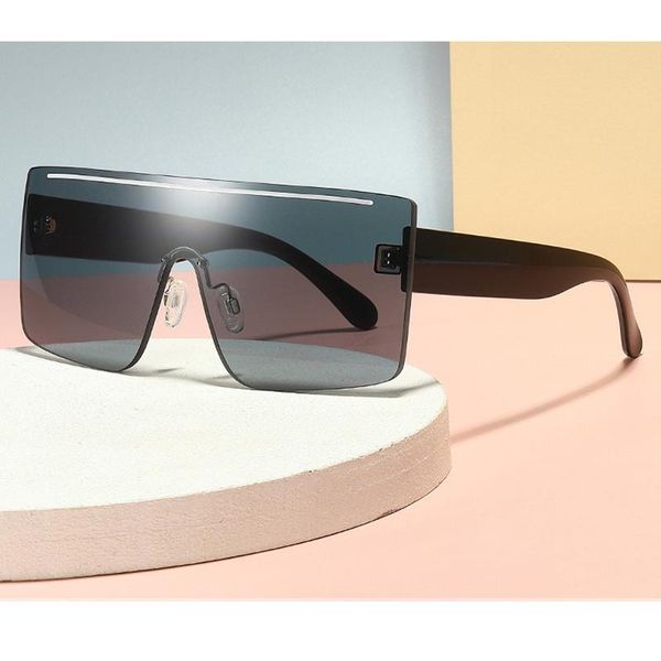 sunglasses 2021 fashion black men oversized square luxury shades for women rimless eyewear vu400 oculos, White;black
sunglasses 2021 fashion black men oversized square luxury shades for women rimless eyewear vu400 oculos, White;black