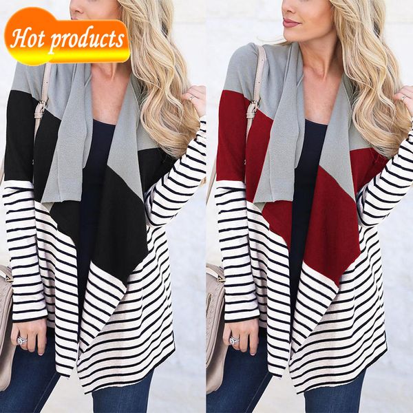 spring sleeve long for casual woman printed irregular female shredded cardigan striped shirt 26k8, White
spring sleeve long for casual woman printed irregular female shredded cardigan striped shirt 26k8, White