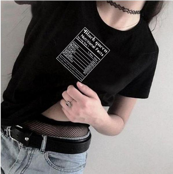 black queen nutritional facts letters print t shirt women short sleeve o neck loose tshirt summer fashion women tee shirt, White
black queen nutritional facts letters print t shirt women short sleeve o neck loose tshirt summer fashion women tee shirt, White