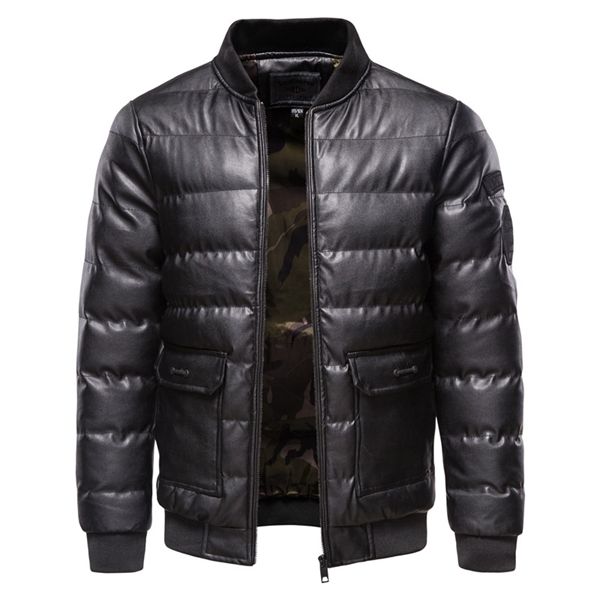 fall new cotton-padded men's pu leather casual slim bomber jacket men warm parka mens winter jackets and coats c1201 c1204, Black;brown
fall new cotton-padded men's pu leather casual slim bomber jacket men warm parka mens winter jackets and coats c1201 c1204, Black;brown