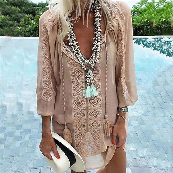 women blouse linen embroidered pocket round neck long sleeve long blouse tunic summer floral print womens shirt, White
women blouse linen embroidered pocket round neck long sleeve long blouse tunic summer floral print womens shirt, White