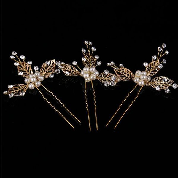 1/2/3pcs/lot wedding hair pins for bride pearl crystal leaf hairpins for women wedding hair ornaments accessories, Golden;silver
1/2/3pcs/lot wedding hair pins for bride pearl crystal leaf hairpins for women wedding hair ornaments accessories, Golden;silver