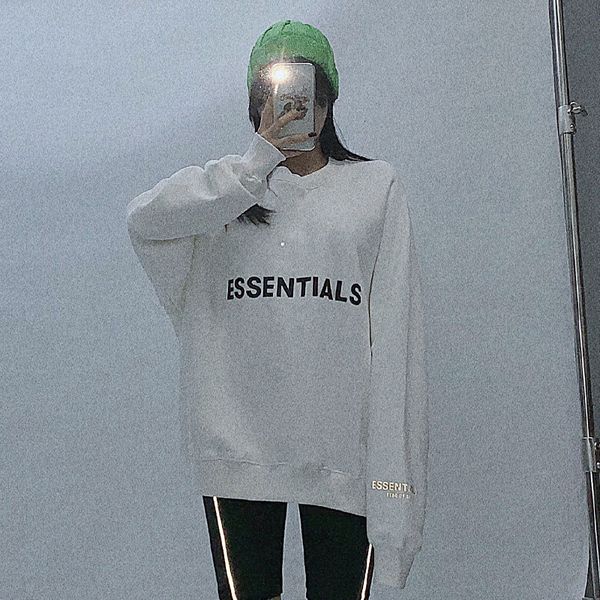 high street feel of god double line essentials reflective raglan fog sweater round neck and loose sleeve, Black
high street feel of god double line essentials reflective raglan fog sweater round neck and loose sleeve, Black