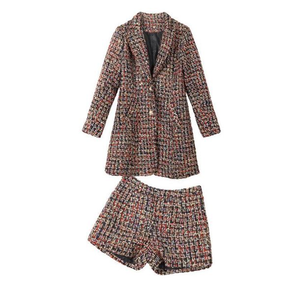 europe the united states tender spring autumn and winter fashion ladies of new temperament jacket plaid shorts two-piece suit e9um, Gray
europe the united states tender spring autumn and winter fashion ladies of new temperament jacket plaid shorts two-piece suit e9um, Gray
