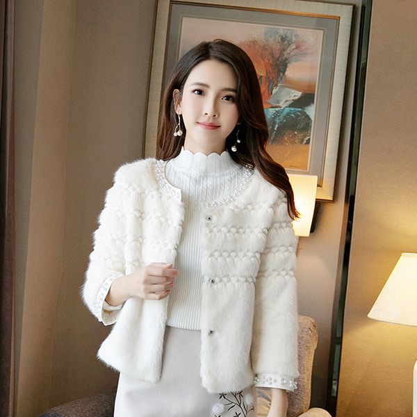 fur frightened faux short coat autumn and winter new color solid torn mode single neck cardigan women jacket 8s6n, Black;brown
fur frightened faux short coat autumn and winter new color solid torn mode single neck cardigan women jacket 8s6n, Black;brown