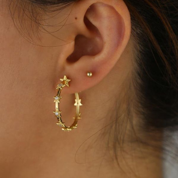 gold color trendy women jewelry classic fashion jewelry simple cz star circle hoop earring, Golden;silver
gold color trendy women jewelry classic fashion jewelry simple cz star circle hoop earring, Golden;silver