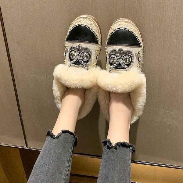 loafers fur shoes woman 2020 casual female sneakers round toe shallow mouth flats soft crystal modis autumn new winter moccasin, Black 
loafers fur shoes woman 2020 casual female sneakers round toe shallow mouth flats soft crystal modis autumn new winter moccasin, Black