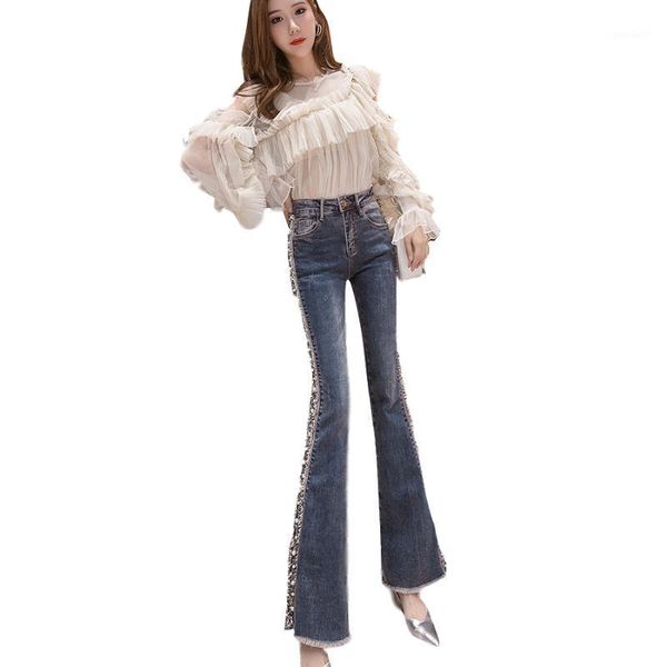 women's jeans lyfzous sequins women beading casual high waist denim flare pants femme lady blue tassels fashion1
women's jeans lyfzous sequins women beading casual high waist denim flare pants femme lady blue tassels fashion1