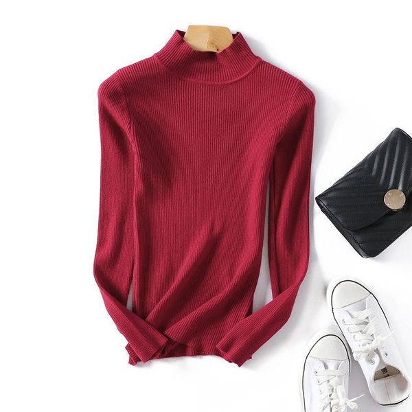 autumn winter women pullovers sweater knitted elasticity casual jumper fashion slim turtleneck warm female sweaters, White;black
autumn winter women pullovers sweater knitted elasticity casual jumper fashion slim turtleneck warm female sweaters, White;black