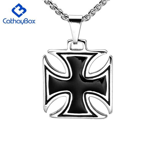 men maltese cross pendant necklace stainless steel knights templar jewelry chain 24", Silver
men maltese cross pendant necklace stainless steel knights templar jewelry chain 24", Silver