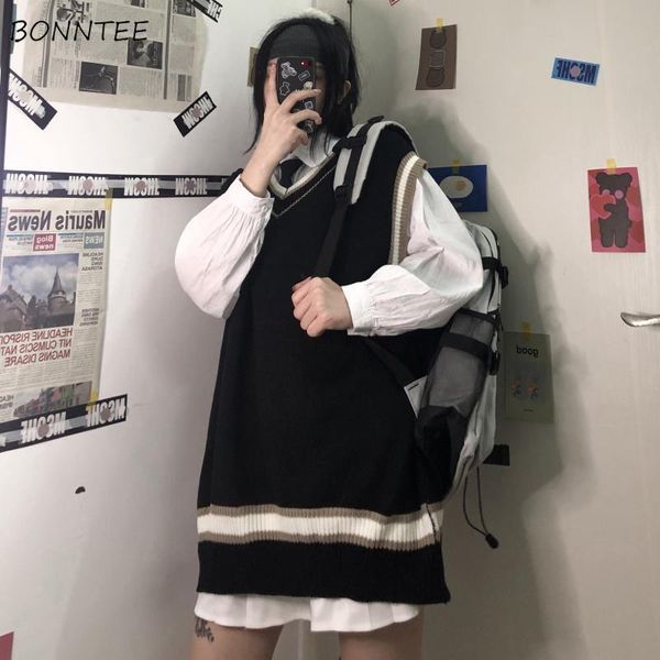 women sweater vest autumn womens outwear all-match female shrug casual preppy style ulzzang streetwear loose 2xl retro chic, Black;white
women sweater vest autumn womens outwear all-match female shrug casual preppy style ulzzang streetwear loose 2xl retro chic, Black;white
