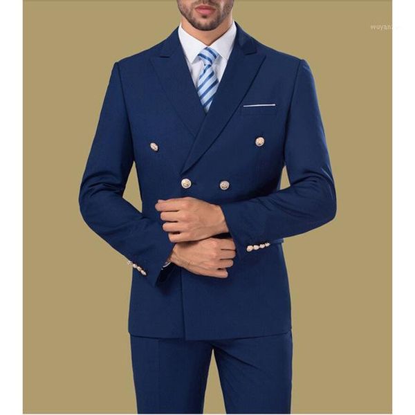 double breasted mens navy blue suits custom made mens grooming party suits 2 pieces slim fit jacket pants1, White;black
double breasted mens navy blue suits custom made mens grooming party suits 2 pieces slim fit jacket pants1, White;black