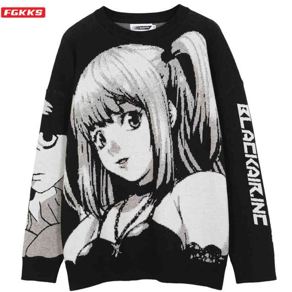 harajuku men's hip-hop street cloth, retro japane style, cartoon girl knitted sweater, 2021 cotton, White;black
harajuku men's hip-hop street cloth, retro japane style, cartoon girl knitted sweater, 2021 cotton, White;black