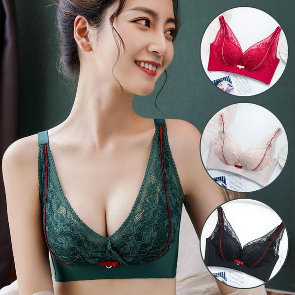 bras seamless push up bra for women lace add two cup underwire brassiere plus size lingere underwear fashion, Red;black
bras seamless push up bra for women lace add two cup underwire brassiere plus size lingere underwear fashion, Red;black