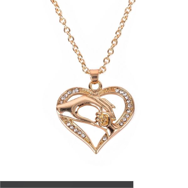 vintage collare mother child necklaces shellhard crystal heart shaped pendant necklace love family jewelry gift, Silver
vintage collare mother child necklaces shellhard crystal heart shaped pendant necklace love family jewelry gift, Silver