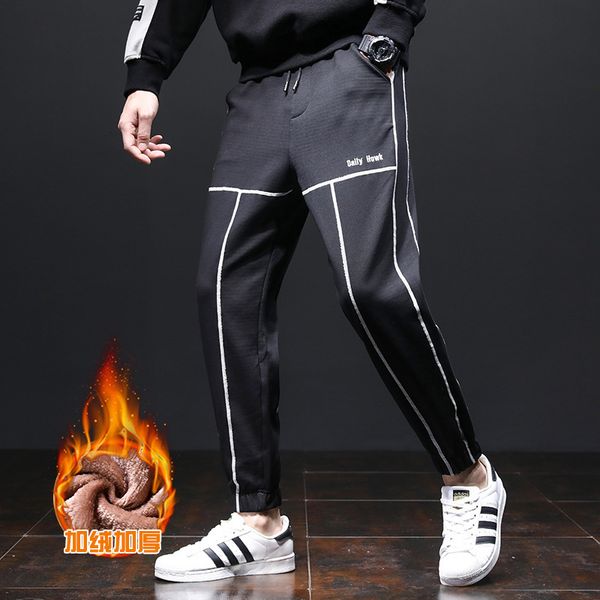 winter plush black loose legged bodyguard elastic waist knitted fashion brand men's casual pants sportswear
winter plush black loose legged bodyguard elastic waist knitted fashion brand men's casual pants sportswear