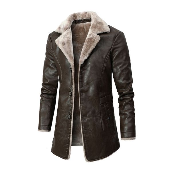 2021 new plus veet leather solid color single breasted business long winter men fashion warm men's jacket twz9, Black
2021 new plus veet leather solid color single breasted business long winter men fashion warm men's jacket twz9, Black