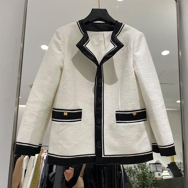women's suits & blazers deat 2021 spring women arrival fashion notched collar long sleeve single breasted patchwork color casual blazer, White;black
women's suits & blazers deat 2021 spring women arrival fashion notched collar long sleeve single breasted patchwork color casual blazer, White;black