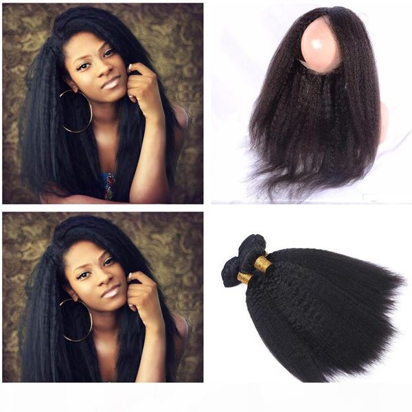 360 lace frontal closure indian kinky straight virgin hair with 360 frontal coarse yaki pre plucked 360 lace band frontals with hair wefts, Black;brown 
360 lace frontal closure indian kinky straight virgin hair with 360 frontal coarse yaki pre plucked 360 lace band frontals with hair wefts, Black;brown