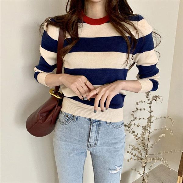 striped color hit jumpers office lady 2021 pullover slimming soft warm full sleeved all match knitted brief chic basic sweaters, White;black
striped color hit jumpers office lady 2021 pullover slimming soft warm full sleeved all match knitted brief chic basic sweaters, White;black