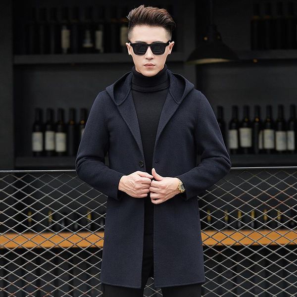 winter autumn warm wool coat men cashmere coats and jackets 2020 fashion hooded overcoat casaco masculino, Black
winter autumn warm wool coat men cashmere coats and jackets 2020 fashion hooded overcoat casaco masculino, Black