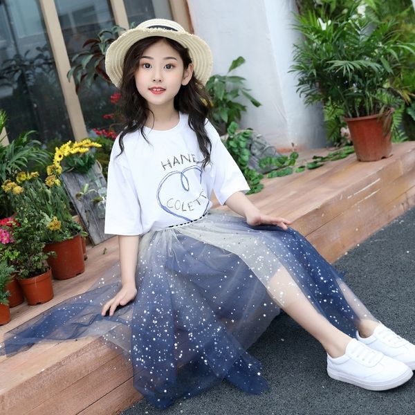 summer girls skirts sets children cotton t-shirts + star lace skirts teenage princess outfits fashion korean kids clothing sets y200325, White
summer girls skirts sets children cotton t-shirts + star lace skirts teenage princess outfits fashion korean kids clothing sets y200325, White