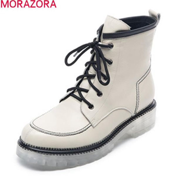 MORAZORA 2020 Genuine leather boots low heel round toe casual ladies shoes fashion lace up autumn winter ankle boots for woman, Black
MORAZORA 2020 Genuine leather boots low heel round toe casual ladies shoes fashion lace up autumn winter ankle boots for woman, Black