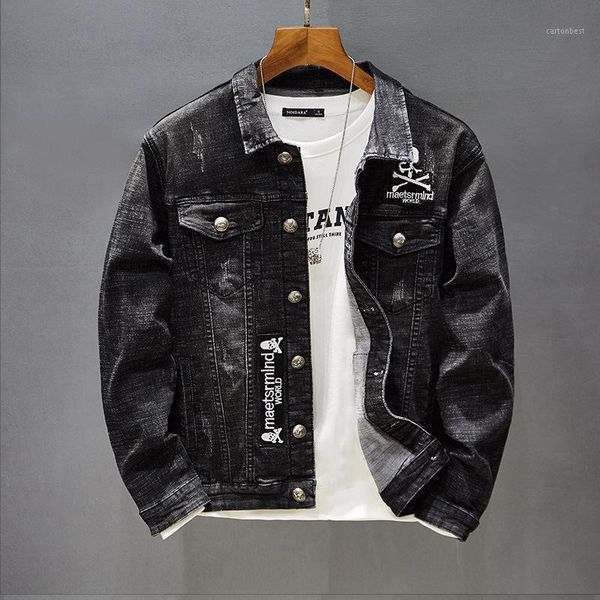 men's jackets fashion clothing spring autumn black denim jacket hip hop streetwear youth skulls pattern embroidered jean outwear1, Black;brown
men's jackets fashion clothing spring autumn black denim jacket hip hop streetwear youth skulls pattern embroidered jean outwear1, Black;brown