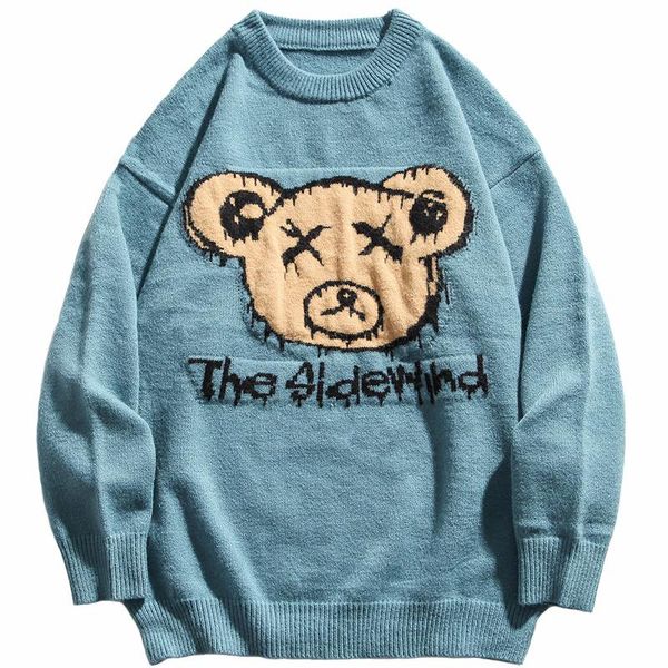 men hip hop knitted jumper sweaters funny bear printed streetwear harajuku 2020 autumn casual knitwear pullovers fashion, White;black
men hip hop knitted jumper sweaters funny bear printed streetwear harajuku 2020 autumn casual knitwear pullovers fashion, White;black