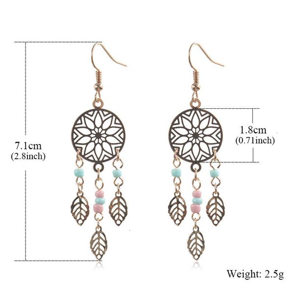 factory price earrings fashion dream catcher long leaf dangle bohemia colorful seed bead personalized tassel earring for, Silver
factory price earrings fashion dream catcher long leaf dangle bohemia colorful seed bead personalized tassel earring for, Silver