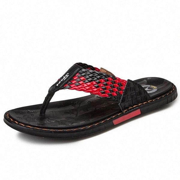 mens genuine leather slippers handmade summer beach flip flops male shoes woven plaid cow leather massage slipper luxury slides #gi14, Black
mens genuine leather slippers handmade summer beach flip flops male shoes woven plaid cow leather massage slipper luxury slides #gi14, Black