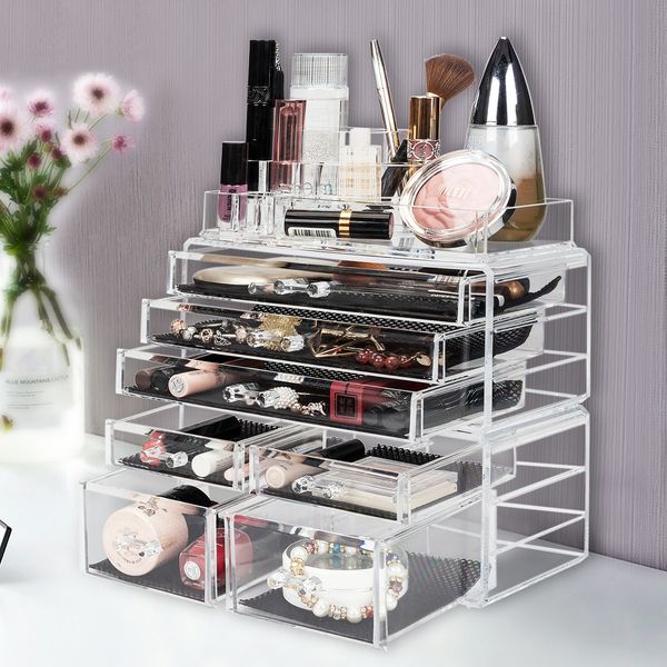 fashionable design cosmetic storage rack with 6 small & 2 large drawers jewelry box plastic storage cabinet ship from usa
fashionable design cosmetic storage rack with 6 small & 2 large drawers jewelry box plastic storage cabinet ship from usa