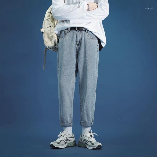 new casual fashion spring autumn men trendy loose straight jeans korean all-match denim pants1, Blue
new casual fashion spring autumn men trendy loose straight jeans korean all-match denim pants1, Blue
