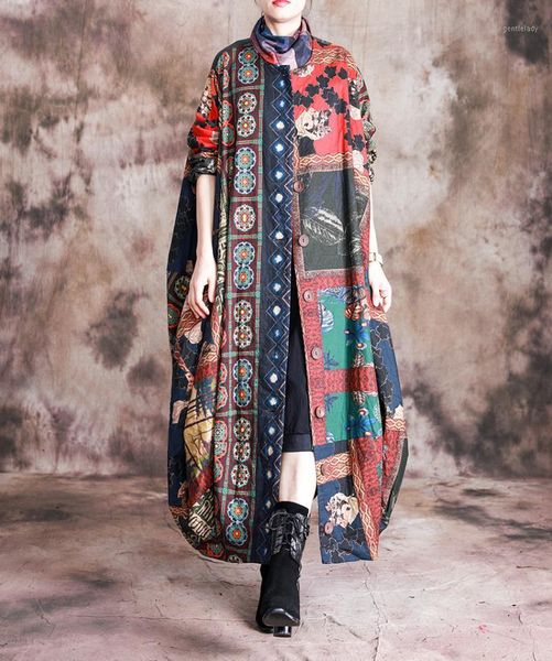 women's wool & blends 2021 irregularly patchwork print jacket autumn women large size long loose windbreaker trench vintage big coat1, Black
women's wool & blends 2021 irregularly patchwork print jacket autumn women large size long loose windbreaker trench vintage big coat1, Black