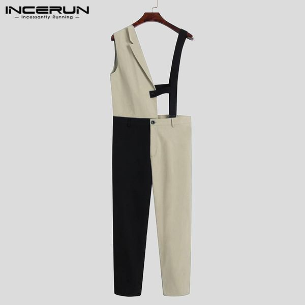 men's pants mens sleeveless buttons rompers stylish zipper bib incerun man patchwork causal jumpsuits fashion streetwear s-5xl, Black
men's pants mens sleeveless buttons rompers stylish zipper bib incerun man patchwork causal jumpsuits fashion streetwear s-5xl, Black