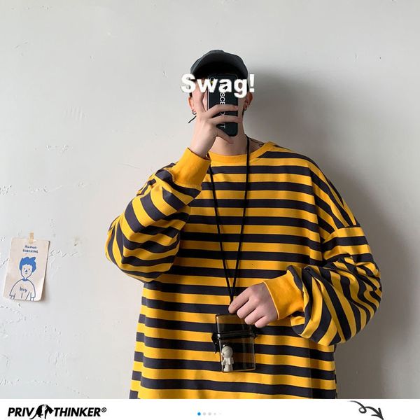privathinker striped men hoodies 2020 autumn new fashion harajuku mens sweatshirts 4 colors man korean style casual pullovers, Black 
privathinker striped men hoodies 2020 autumn new fashion harajuku mens sweatshirts 4 colors man korean style casual pullovers, Black