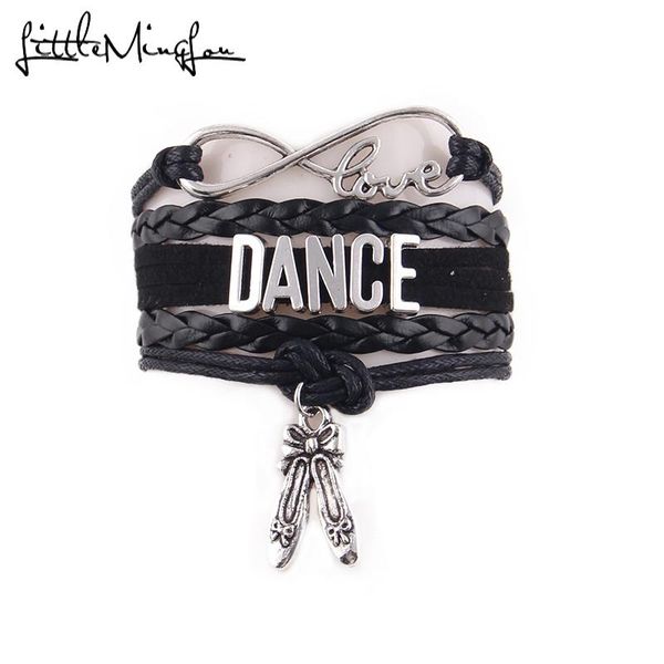 little minglou infinity love dance mom bracelet dance shoes charm leather wrap bracelets & bangles for women jewelry, Golden;silver
little minglou infinity love dance mom bracelet dance shoes charm leather wrap bracelets & bangles for women jewelry, Golden;silver
