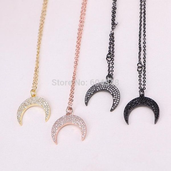 pendant necklaces 10 strands zyunz sparking micro pave cz crescent moon necklace, crystal zirconia double horn necklace, Silver
pendant necklaces 10 strands zyunz sparking micro pave cz crescent moon necklace, crystal zirconia double horn necklace, Silver