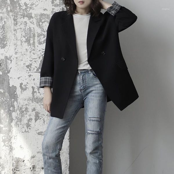 loose fit black both side wear print cotton-padded jacket new lapel long sleeve women blazer coat fashion autumn winter1, White;black
loose fit black both side wear print cotton-padded jacket new lapel long sleeve women blazer coat fashion autumn winter1, White;black