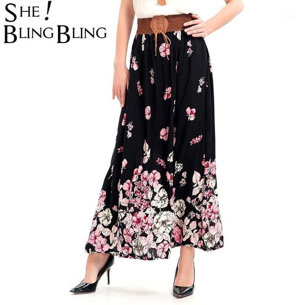 sheblingbling size m-2xl women skirts spring summer fashion floral printed long skirts lace up elastic high waist1, Black
sheblingbling size m-2xl women skirts spring summer fashion floral printed long skirts lace up elastic high waist1, Black