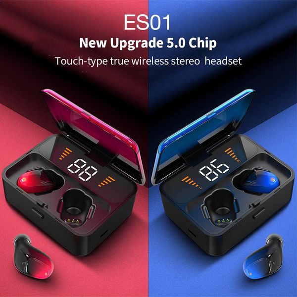 es01 tws bluetooth earphone v5.0 touch wireless earbuds 9d stereo sport waterproof headset ing
es01 tws bluetooth earphone v5.0 touch wireless earbuds 9d stereo sport waterproof headset ing
