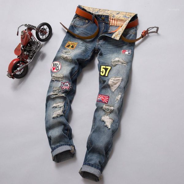 trendy hip hop casual mens jeans slim straight patchwork holes men jeans pants brand clothing denim ripped for men #ls7771, Blue
trendy hip hop casual mens jeans slim straight patchwork holes men jeans pants brand clothing denim ripped for men #ls7771, Blue