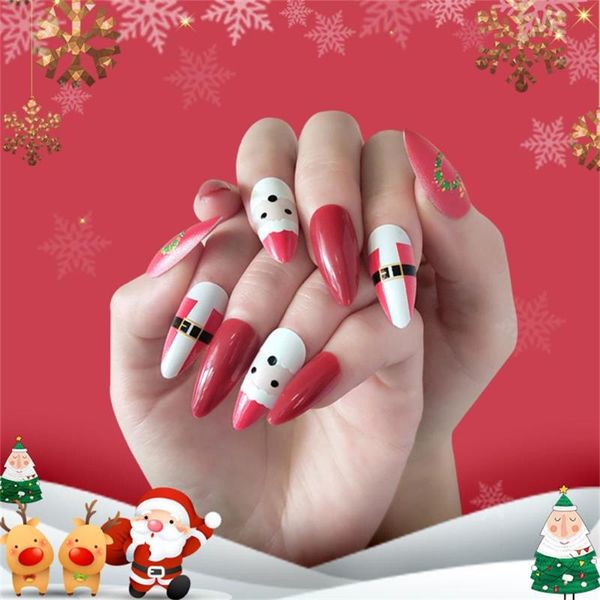false nails 24pcs/box christmas designs acrylic stiletto fake full cover artificial press on tree snowman, Red;gold
false nails 24pcs/box christmas designs acrylic stiletto fake full cover artificial press on tree snowman, Red;gold