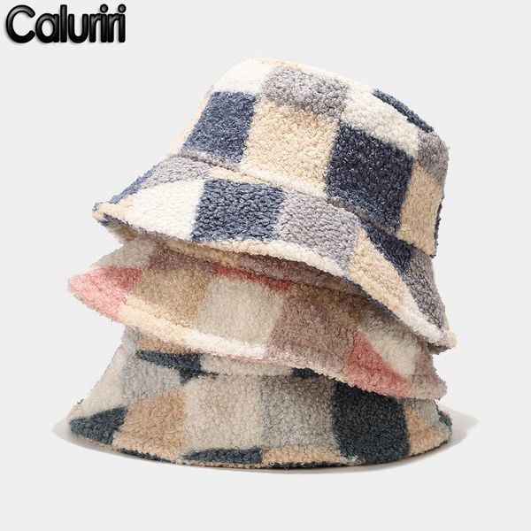 wide brim hats 2021 for women autumn winter bucket lamb plush soft warm fisherman hat panama casual checked zz-299, Blue;gray
wide brim hats 2021 for women autumn winter bucket lamb plush soft warm fisherman hat panama casual checked zz-299, Blue;gray