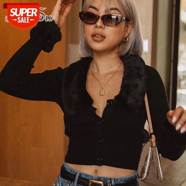 artsu autumn black stretch slim knitting crop woman soft fur collar design 2020 casual high street-shirt femme asts21355 #lu9b, White
artsu autumn black stretch slim knitting crop woman soft fur collar design 2020 casual high street-shirt femme asts21355 #lu9b, White