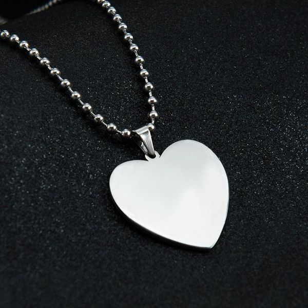 10pcs/lot blank heart shape stainless steel polish charms men women pendant with beads chain for diy engraved necklaces keychain, Silver
10pcs/lot blank heart shape stainless steel polish charms men women pendant with beads chain for diy engraved necklaces keychain, Silver
