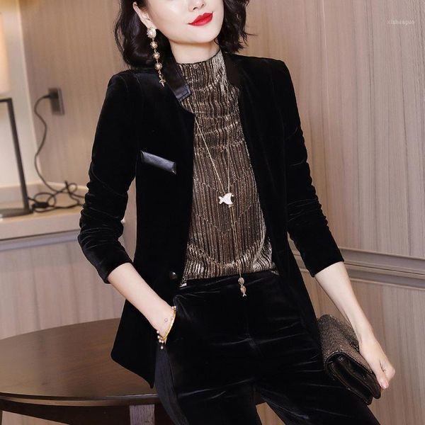 golden velvet coats and jackets women black cardigan autumn coat female casual casaco feminino women clothes 2020 outwear1, Black;brown
golden velvet coats and jackets women black cardigan autumn coat female casual casaco feminino women clothes 2020 outwear1, Black;brown