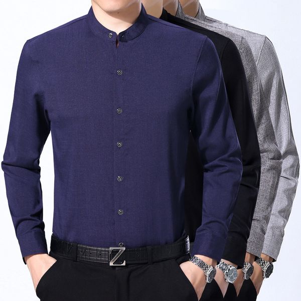 spring and autumn new soft man cotton hemp stand collar middle aged solid color loose thin long sleeve men's shirt, White;black
spring and autumn new soft man cotton hemp stand collar middle aged solid color loose thin long sleeve men's shirt, White;black